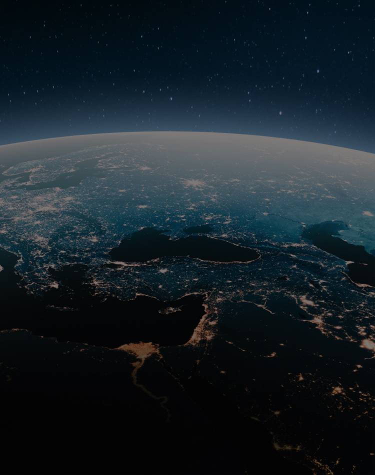 Lit up earth from space-mobile
