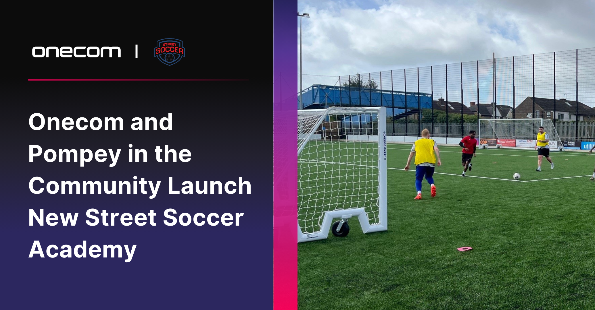 Onecom and Pompey in the Community Launch New Street Soccer Academy